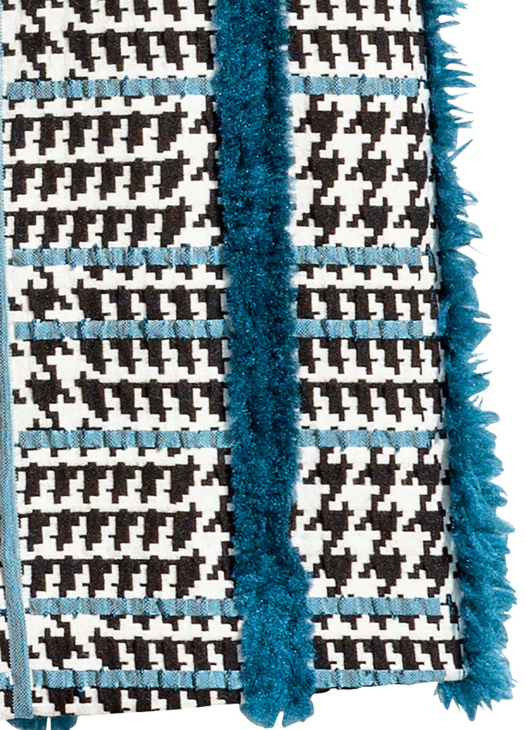 Голубая кэжуал с узором гусиная лапка юбка H&M карандаш