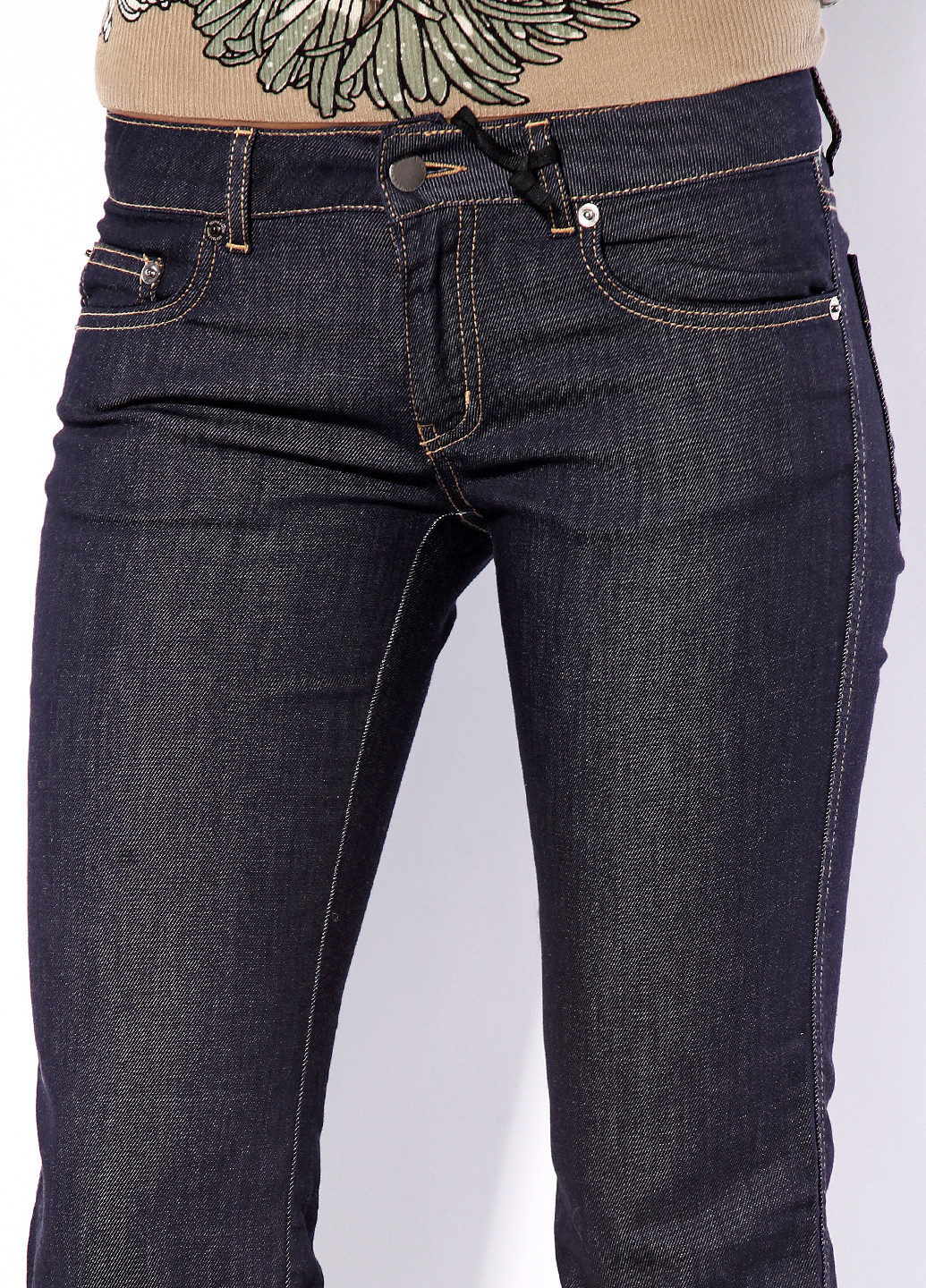 Темно-синие демисезонные прямые джинсы Valentino