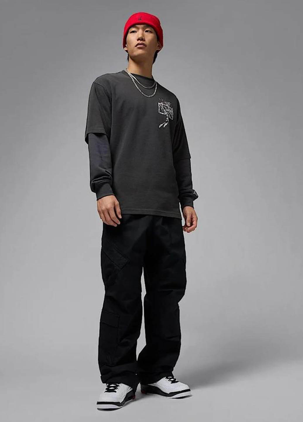 Черные кэжуал демисезонные карго брюки Nike