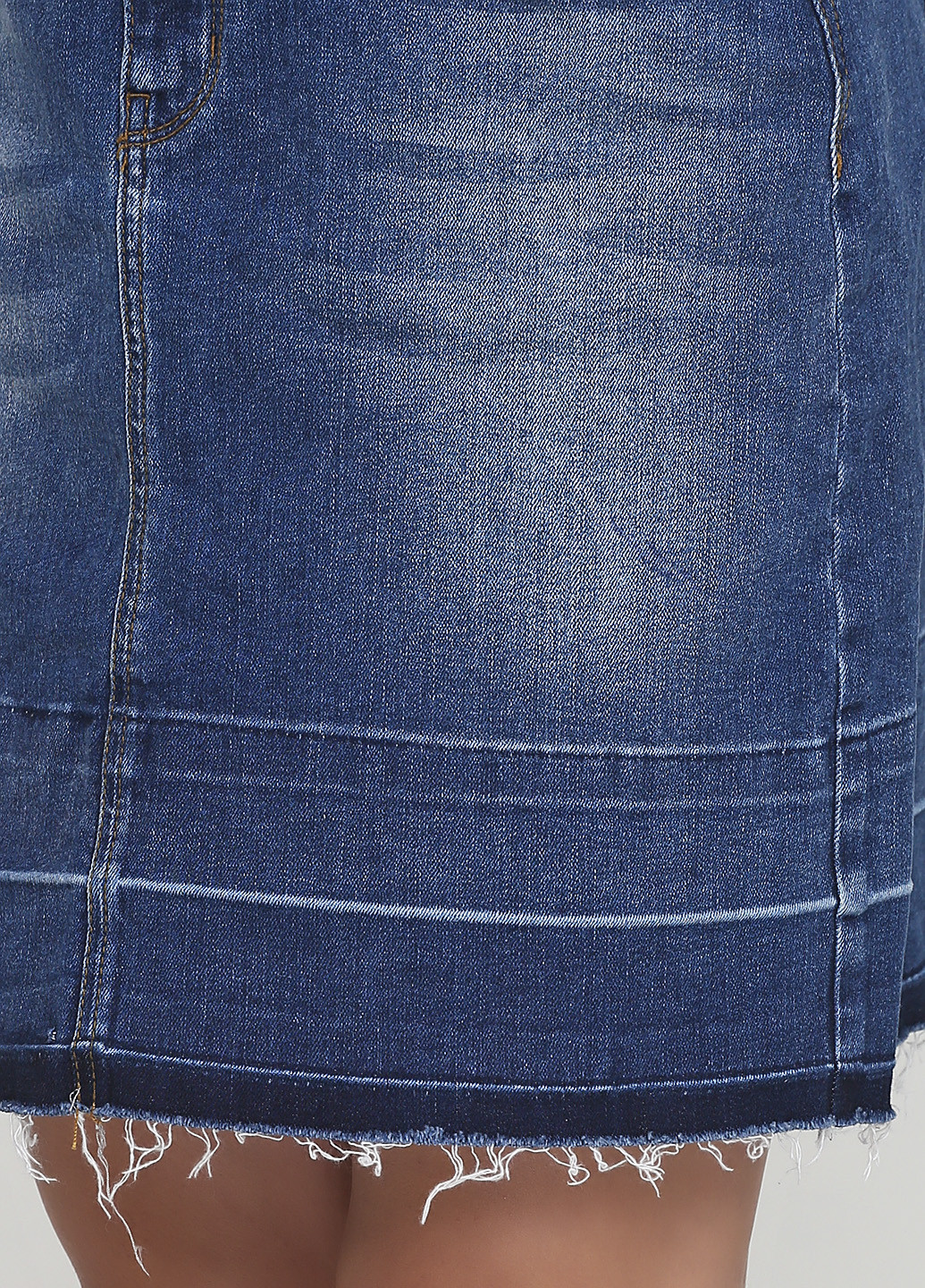 Синяя джинсовая однотонная юбка IVY