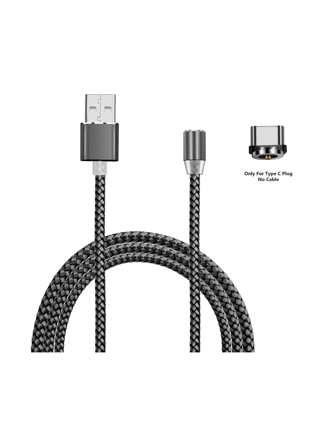 Магнітний кабель USB a USB Type-C 1 м Magneto Grey (a MGNT-GR) XoKo sc-355 (132572889)