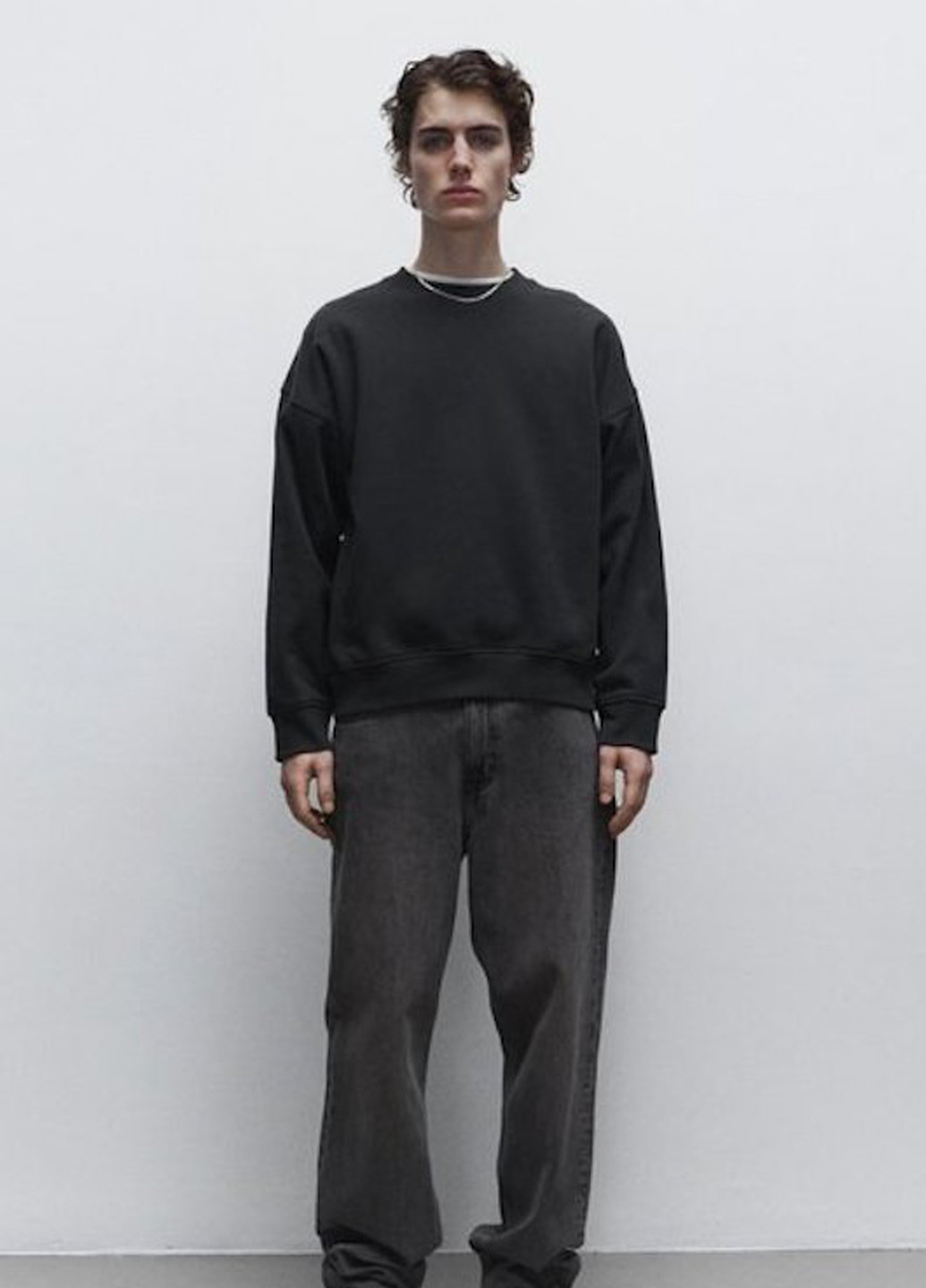 Темно-сірий світшот H&M однотонний без декору (328957682)