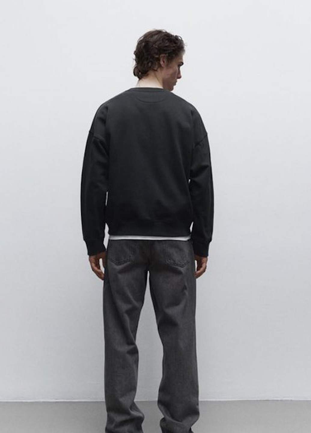 Темно-сірий світшот H&M однотонний без декору (328957682)