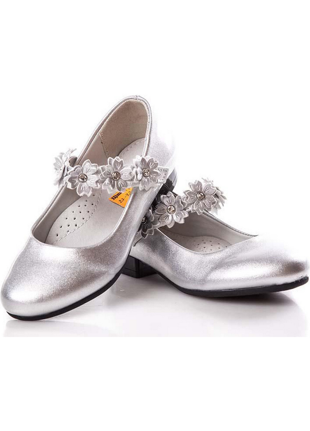 Туфлі D615-Silver 32 Сріблястий Clibee однотонні срібні кежуали