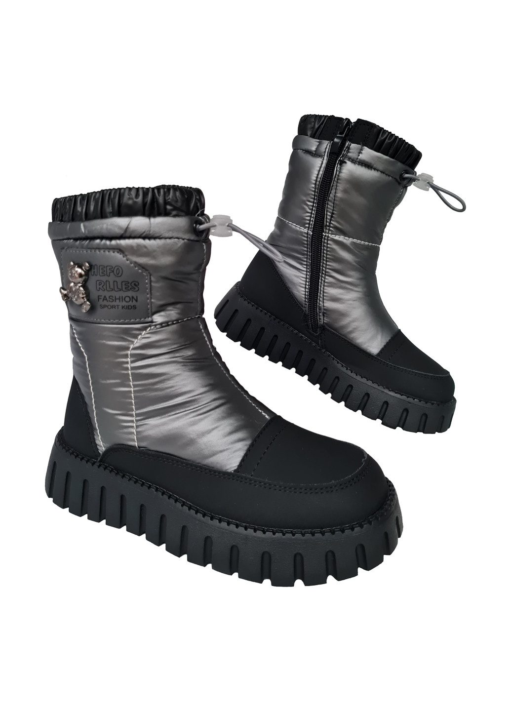 Черные кэжуал зимние ботинки Канарейка