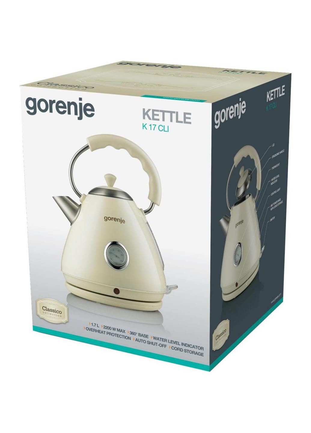 Електрочайник K 17 CLI (K17CLI) Gorenje (239500097)