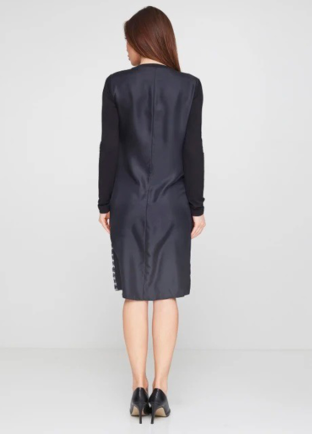 Комбинированное кэжуал платье футляр DKNY с абстрактным узором