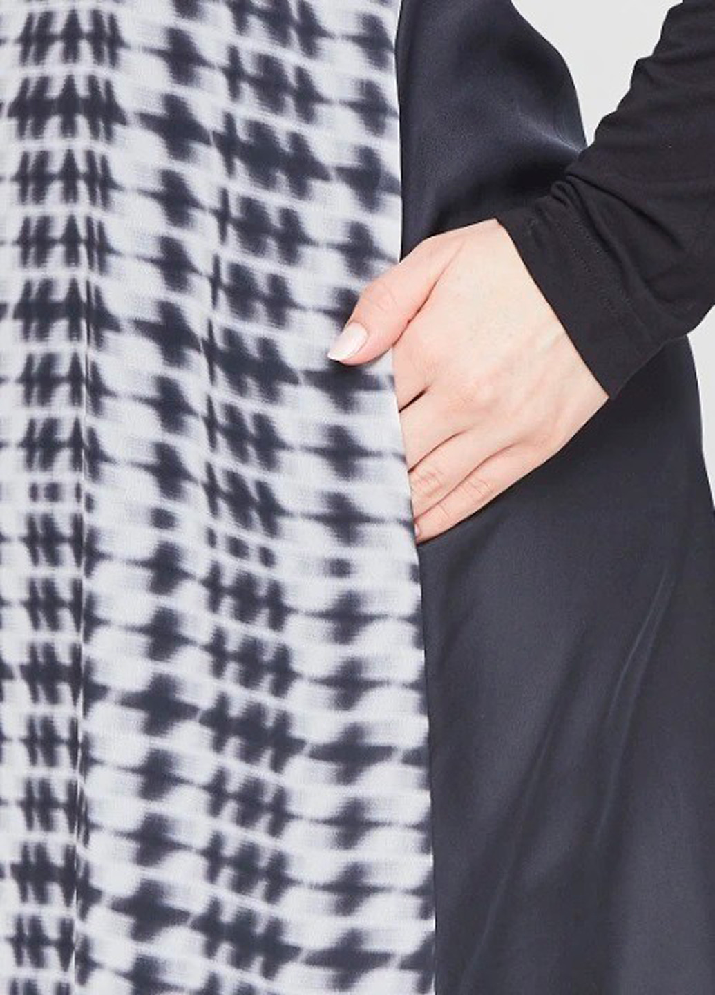 Комбинированное кэжуал платье футляр DKNY с абстрактным узором