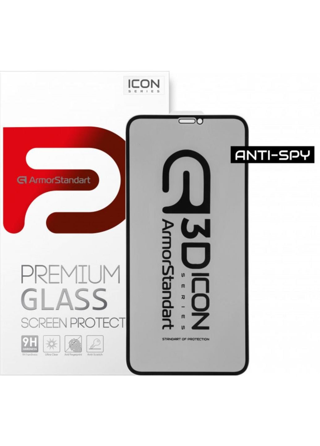 Стекло защитное Icon 3D Anti-spy Apple iPhone 11 Pro/XS/X Black (ARM56126-GI3D-BK) ArmorStandart (252369969)