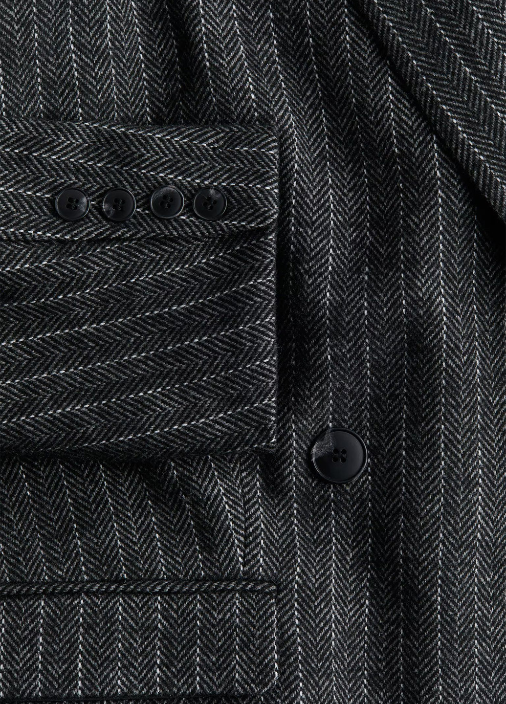 Графитовый женский жакет H&M полосатый - демисезонный