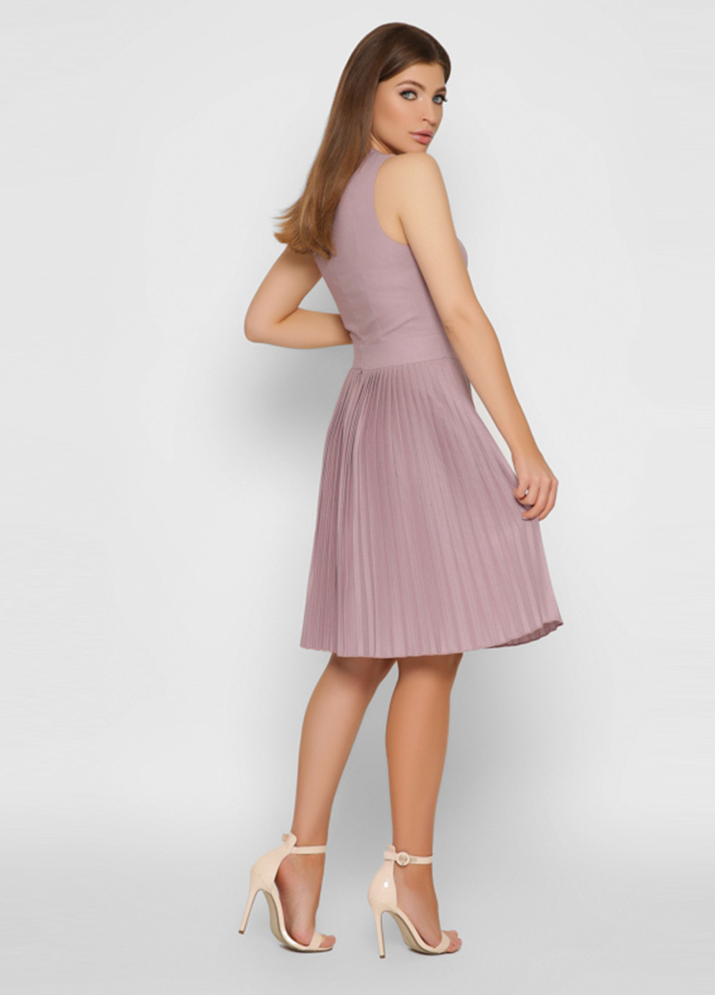 Рожево-лілова кежуал сукня плісована Carica однотонна