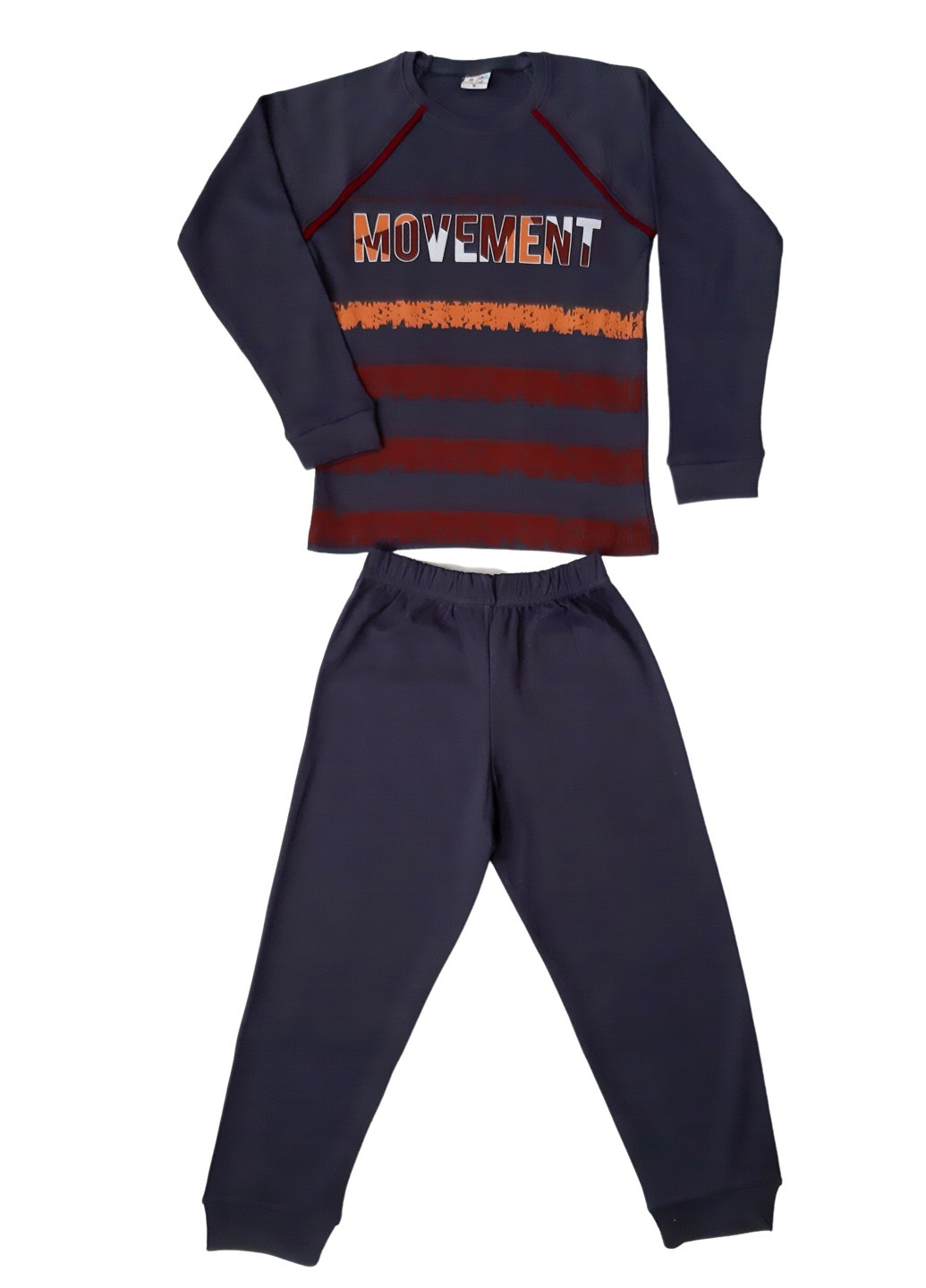 Серая всесезон пижама для мальчика лонгслив + брюки Timi