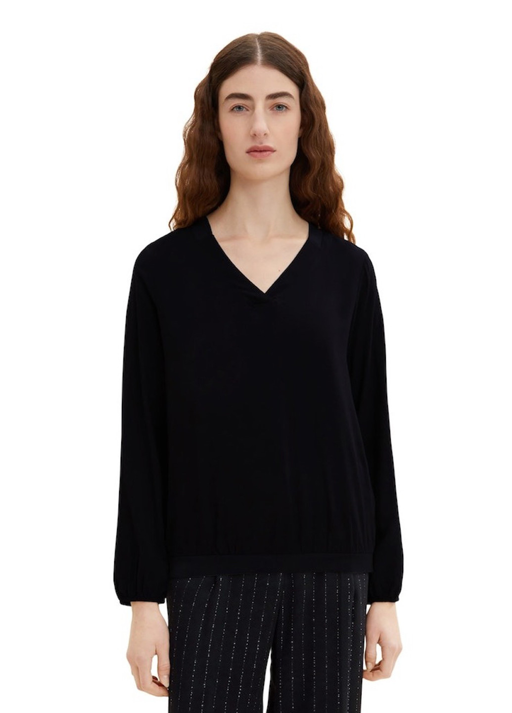 Чорна блуза Tom Tailor