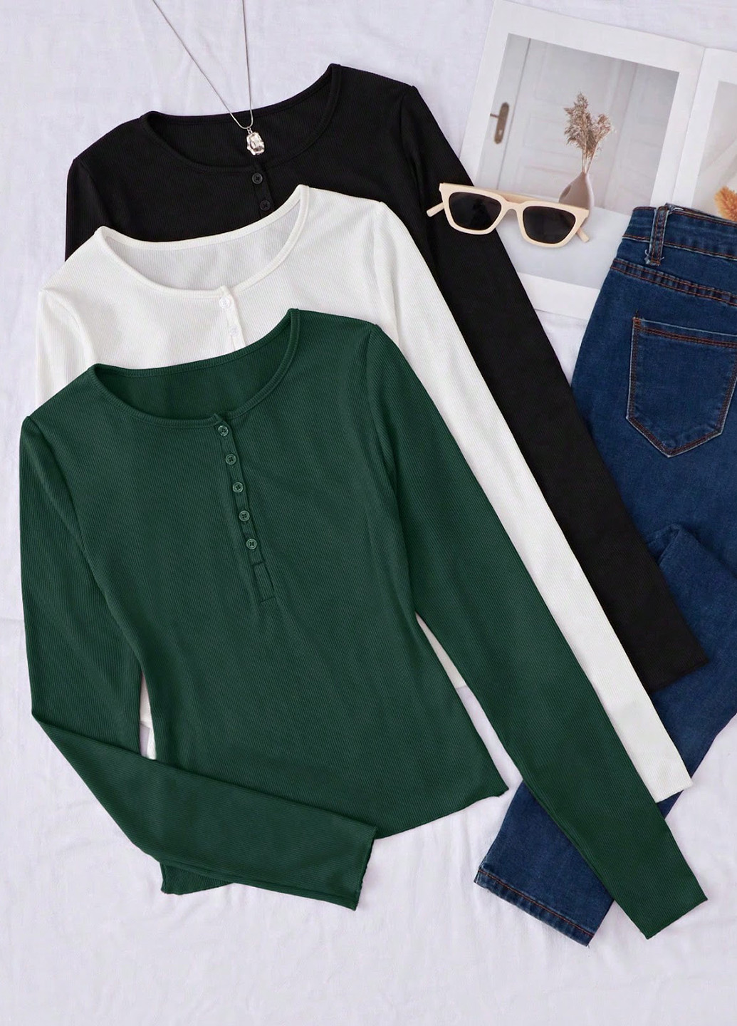 Лонгслів (3 шт.) SHEIN (324389828)