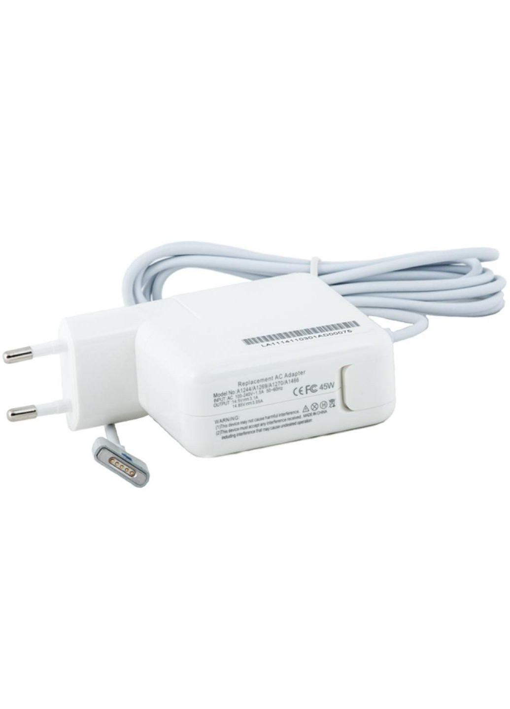 Джерело живлення до силового агрегату Apple 220V, 45 Вт: 14.85V 3.05A (Magsafe 2) (AP45KMAG2) PowerPlant APPLE 220V, 45W: 14.85V 3.05A (MagSafe 2) (250054226)