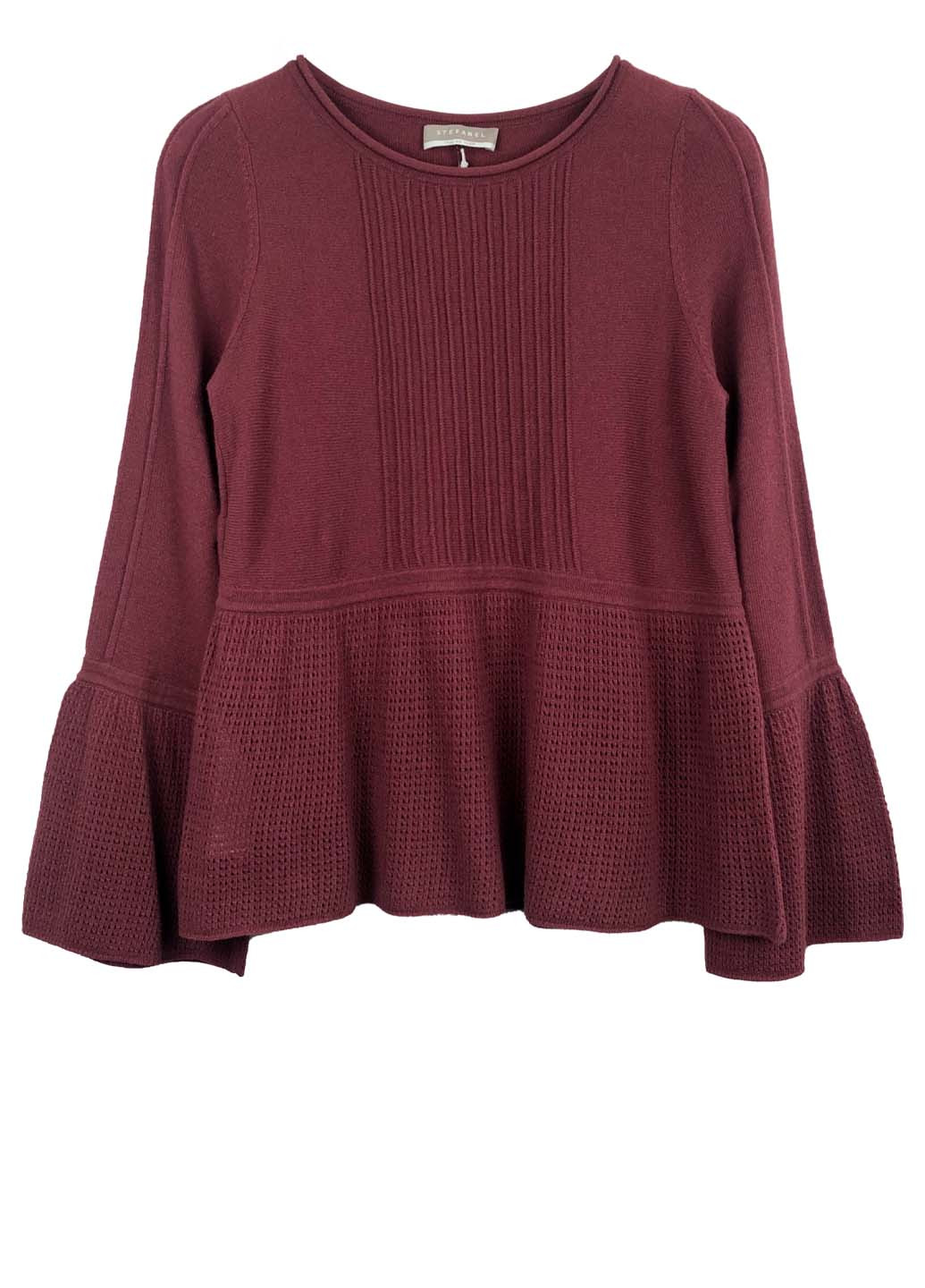 Бордовий зимовий светр джемпер Stefanel
