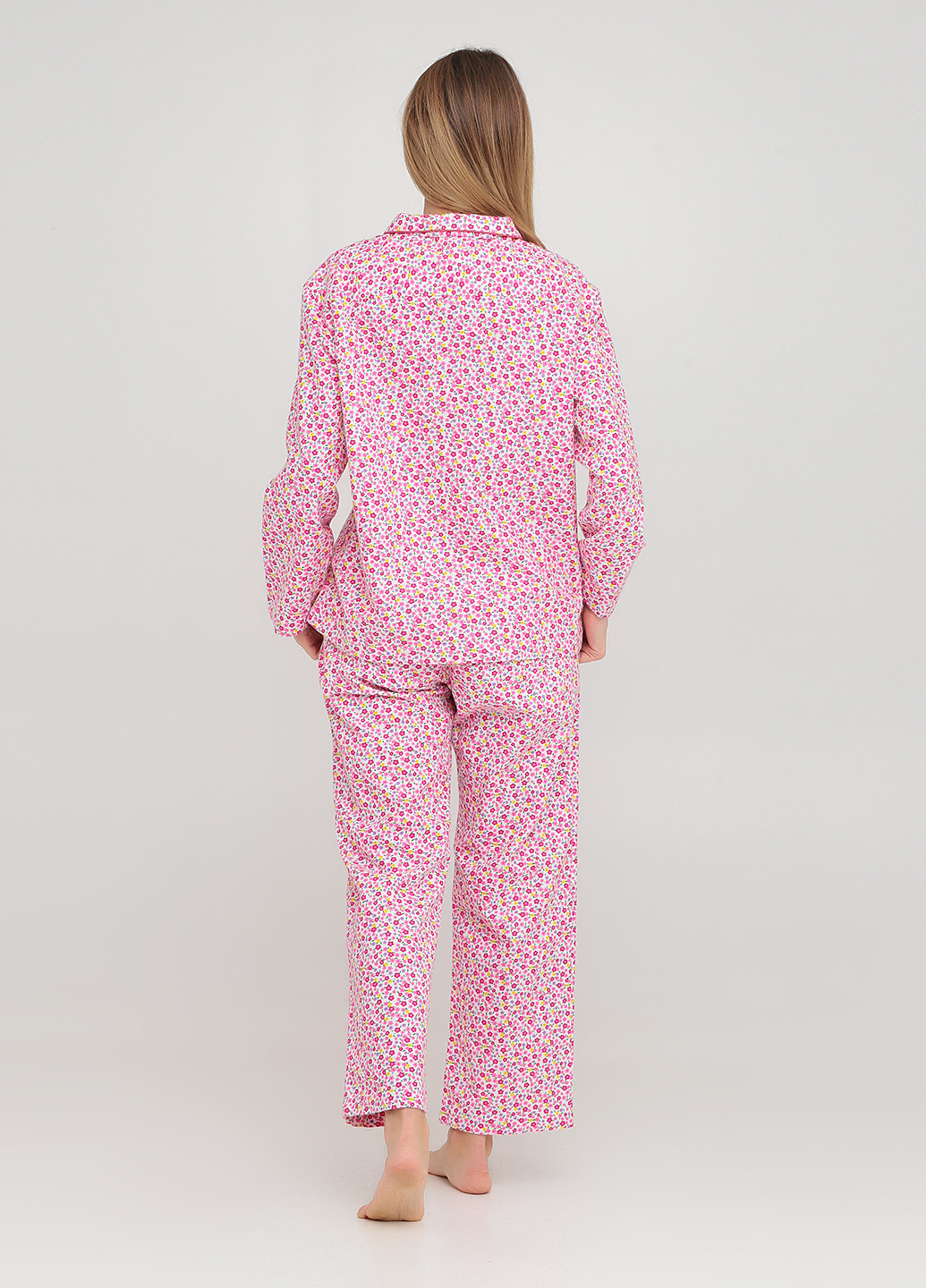 Розовая всесезон пижама рубашка + брюки MOONS