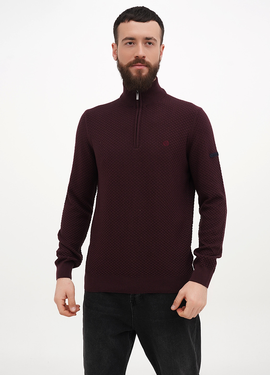 Бордовий демісезонний светр Bugatti