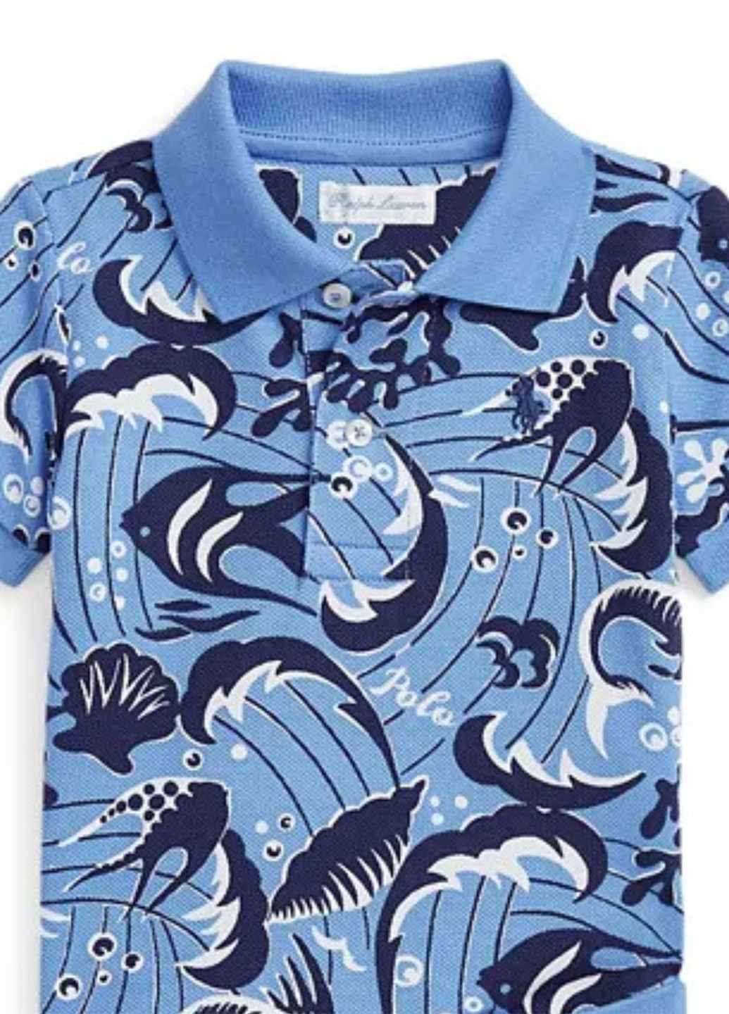 Синий демисезонный комплект (поло, шорты) Ralph Lauren