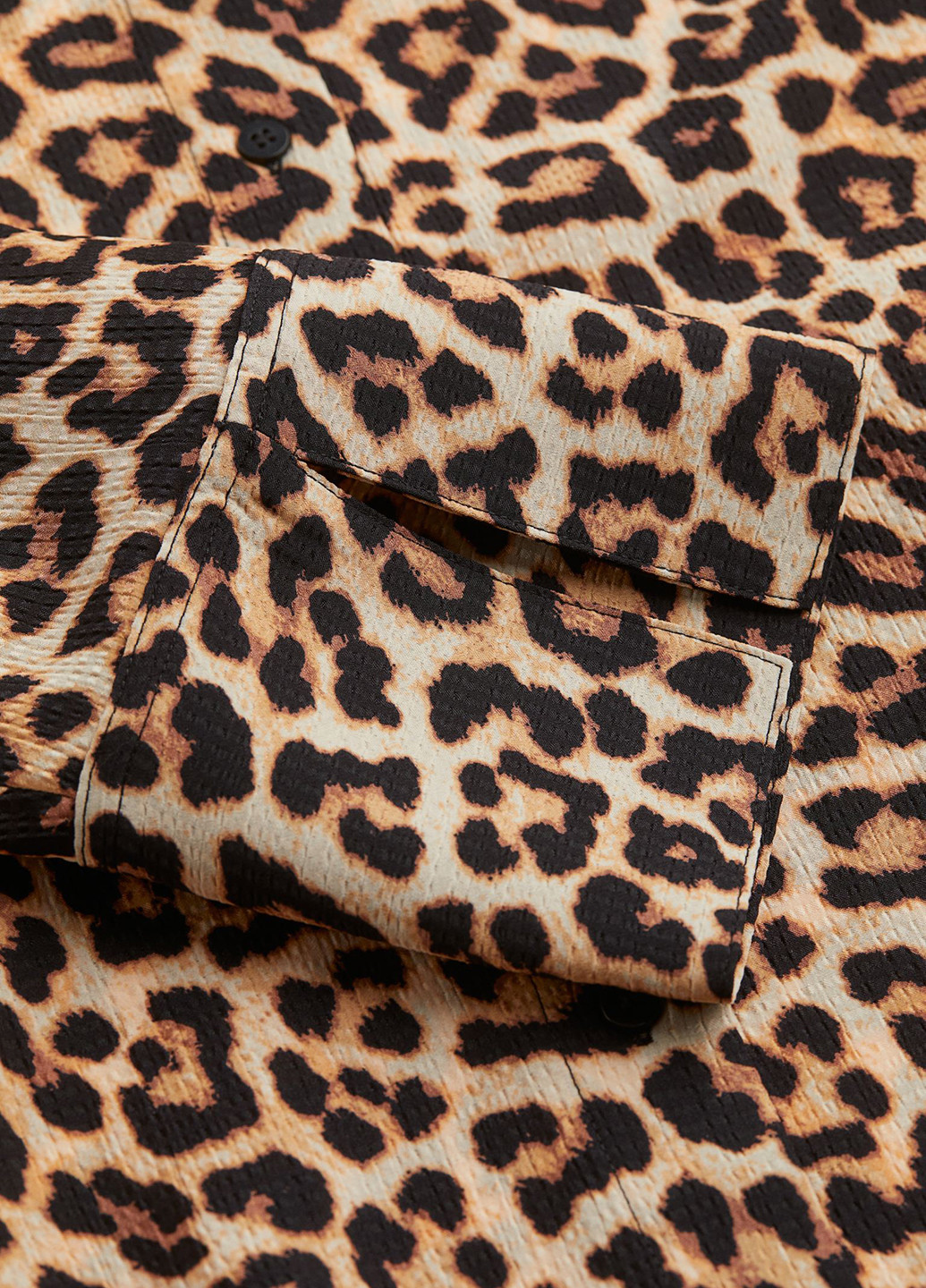 Комбинированное кэжуал платье рубашка H&M леопардовый