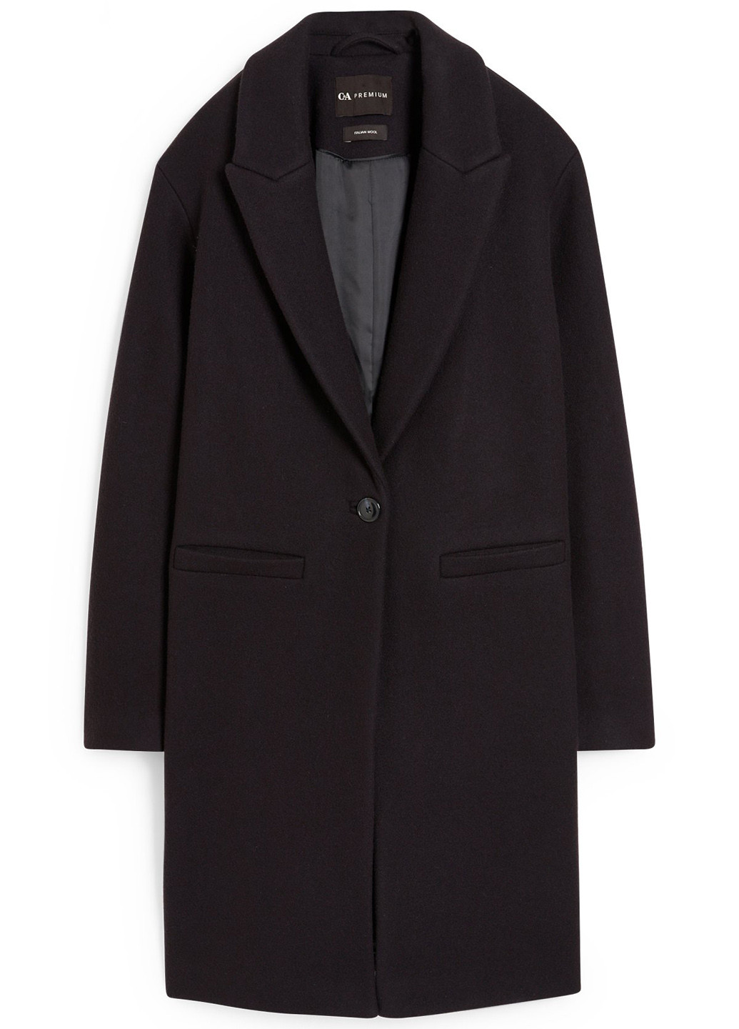 Чорне демісезонне Пальто однобортне C&A