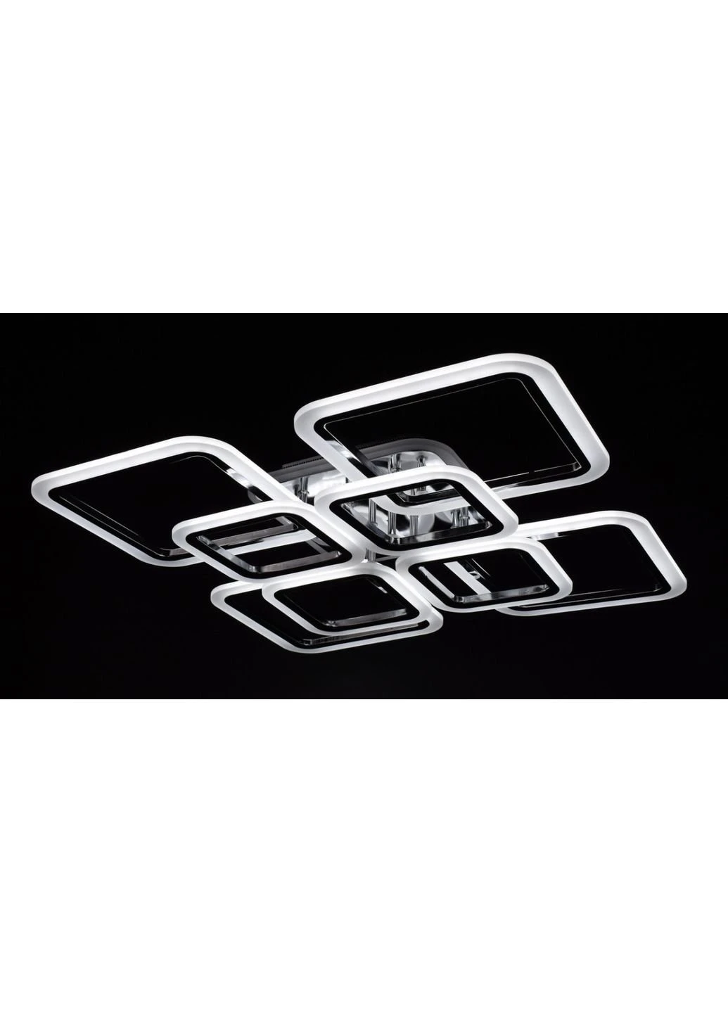 Люстра потолочная LED с пультом A2400/4+4-RGB-ch Хром 11х59х59 см. Sunnysky (253627125)