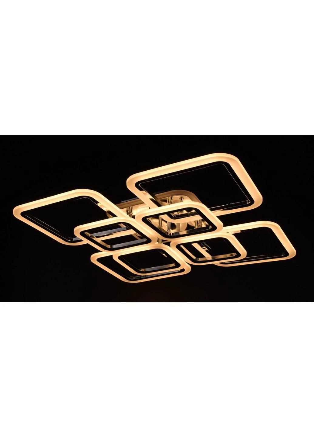 Люстра потолочная LED с пультом A2400/4+4-RGB-ch Хром 11х59х59 см. Sunnysky (253627125)