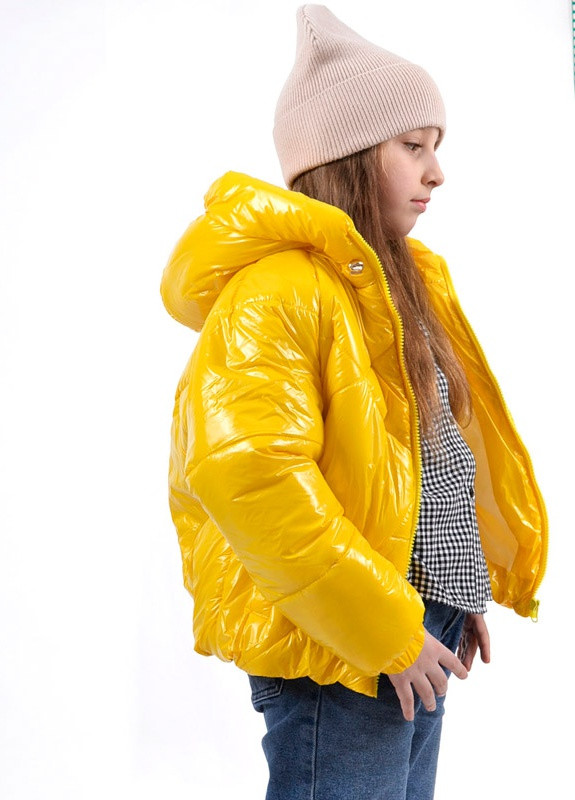 Желтая демисезонная демисезонная куртка-реглан Luxik