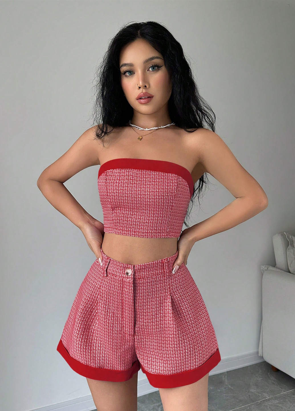 Костюм (топ, шорты) SHEIN (365781882)