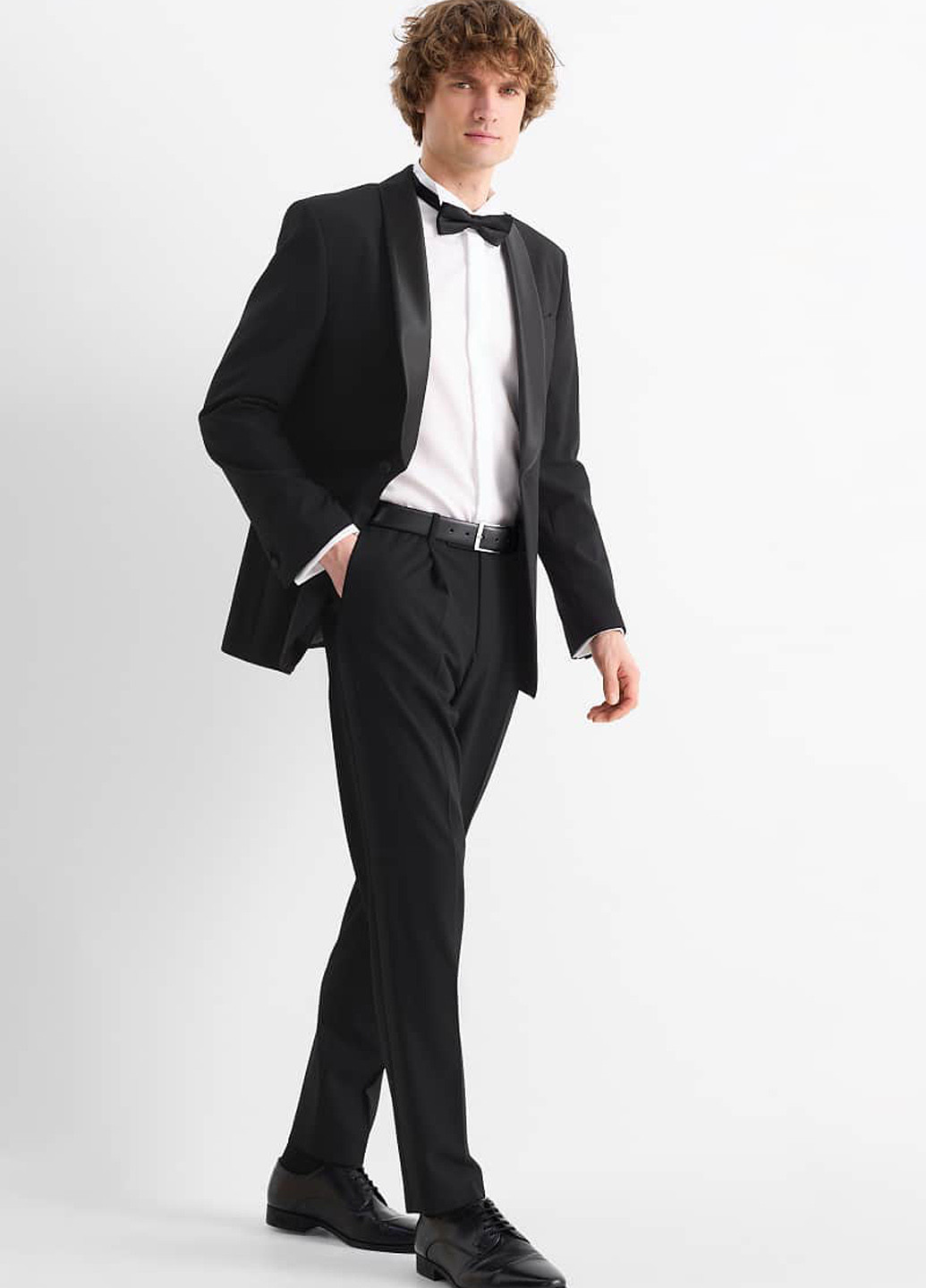 Черные праздничный, классические демисезонные прямые брюки C&A