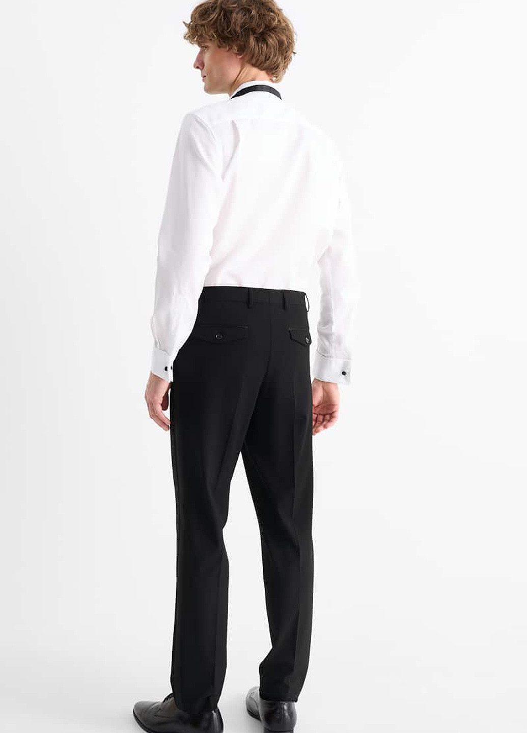 Черные праздничный, классические демисезонные прямые брюки C&A