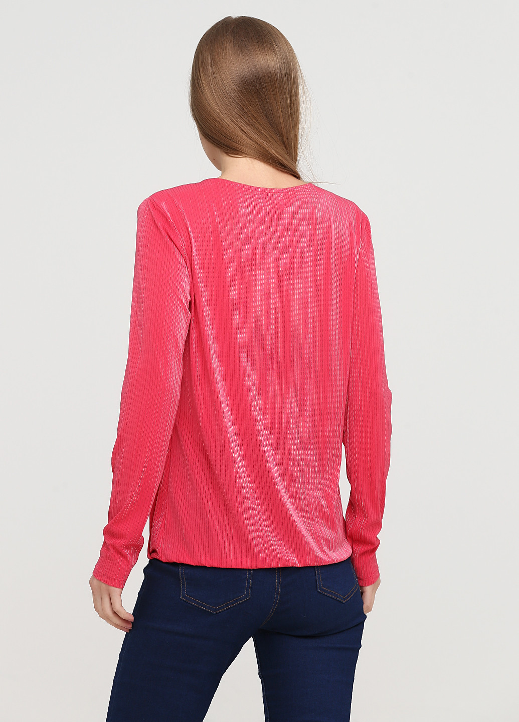 Рожева демісезонна блуза на запах Vila