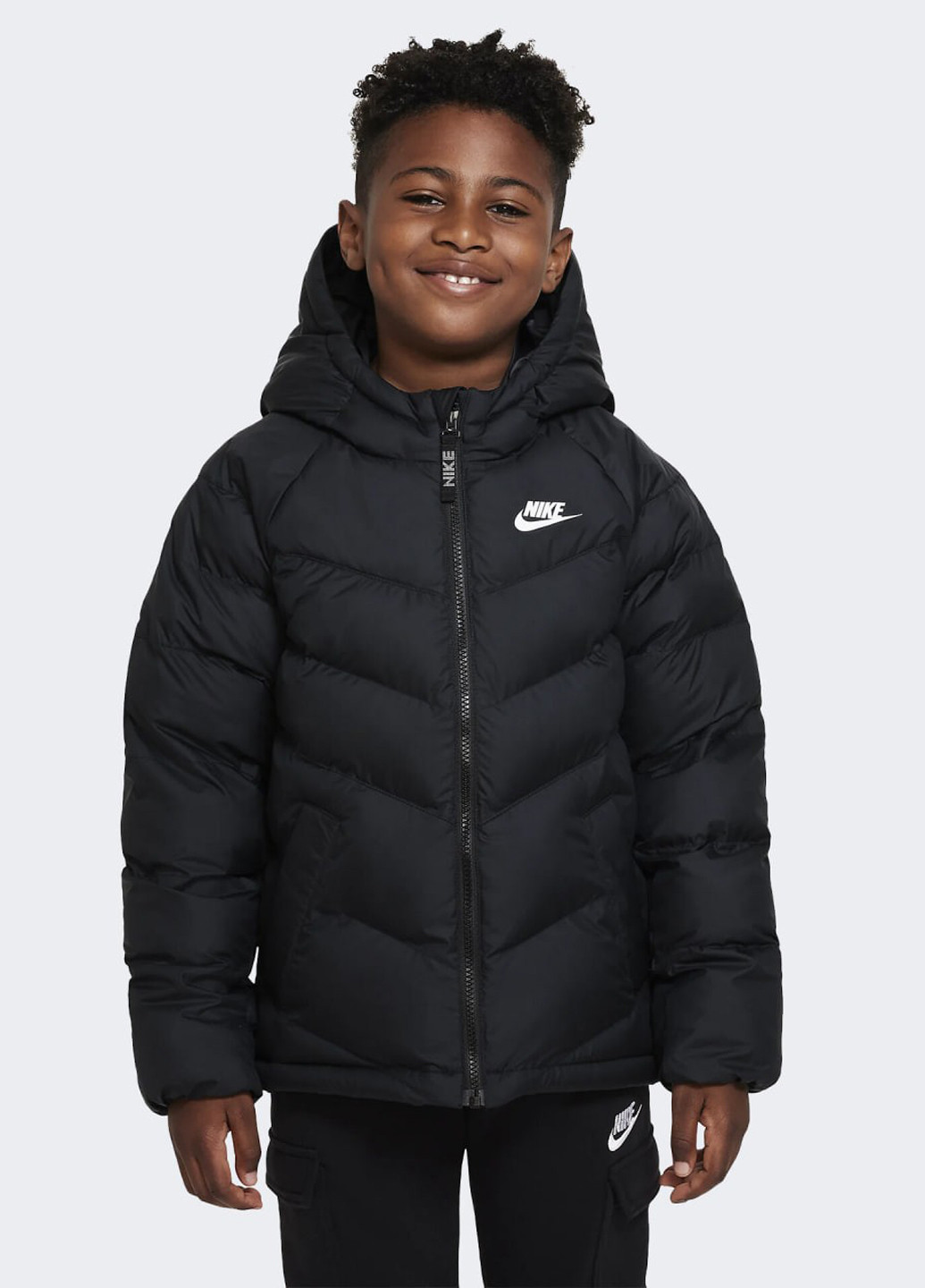 Чорна демісезонна куртка Nike K NSW SYNFL HD JKT