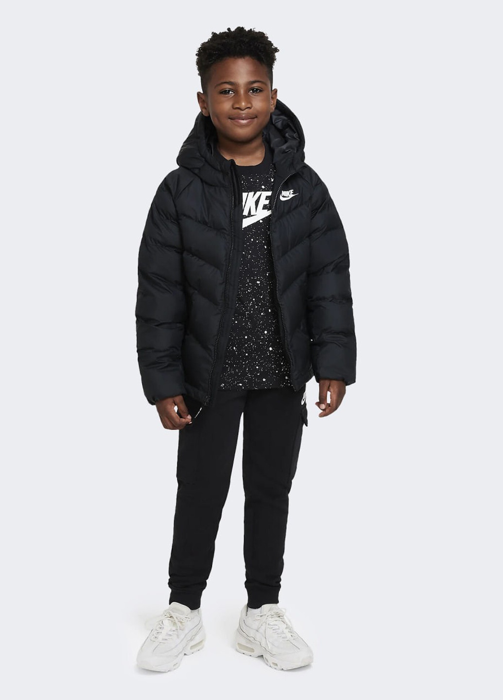 Чорна демісезонна куртка Nike K NSW SYNFL HD JKT