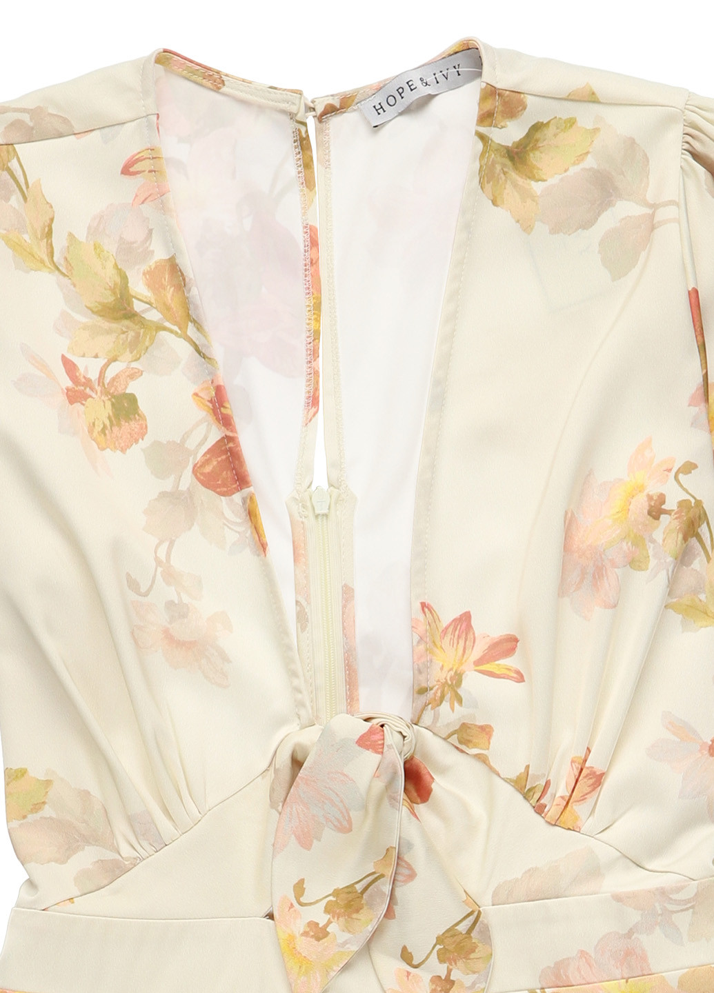 Комбинезон hope & ivy комбинезон-брюки цветочный молочный кэжуал полиэстер