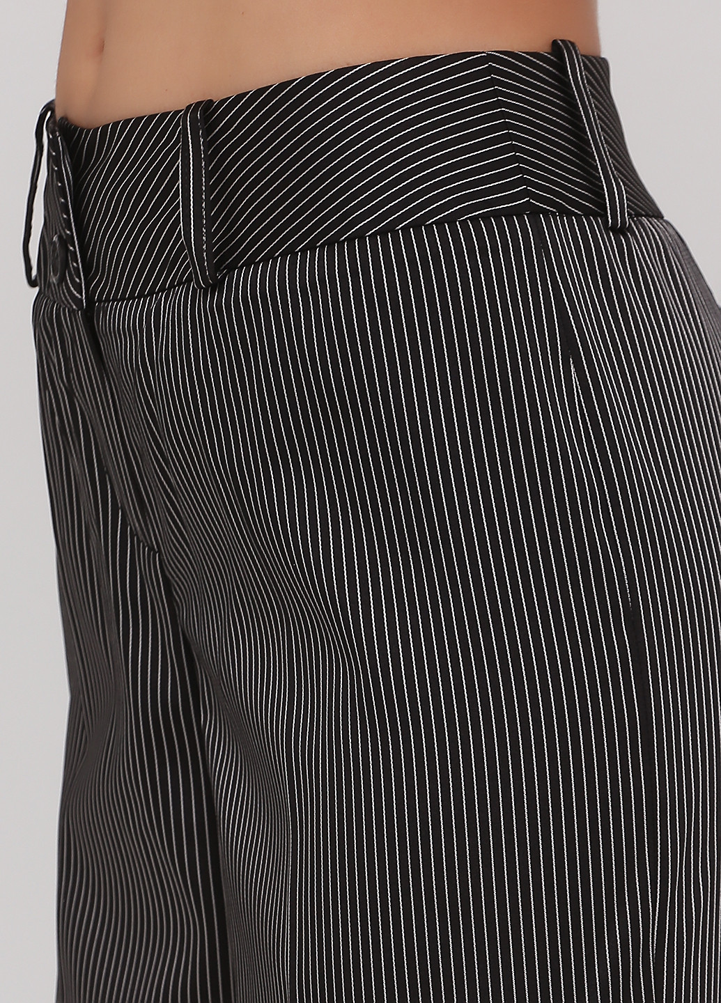Черно-белые кэжуал демисезонные прямые брюки Petro Soroka