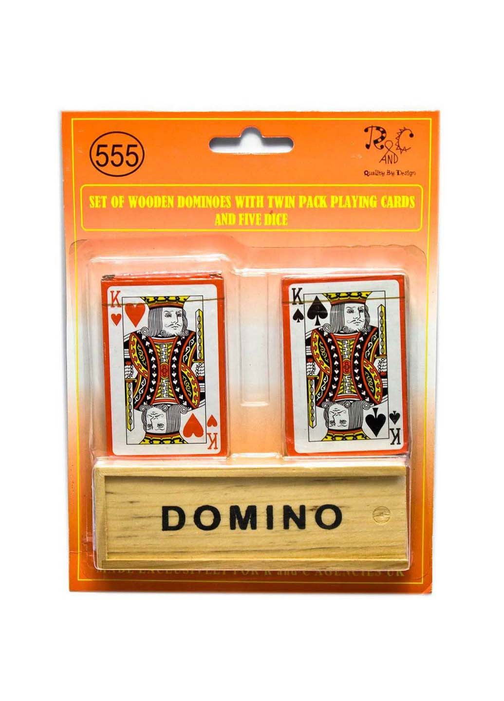 Набор домино+2 колоды игральных покерных карт в блистере Duke 11.5 х 6 х 2.5 (232008198)