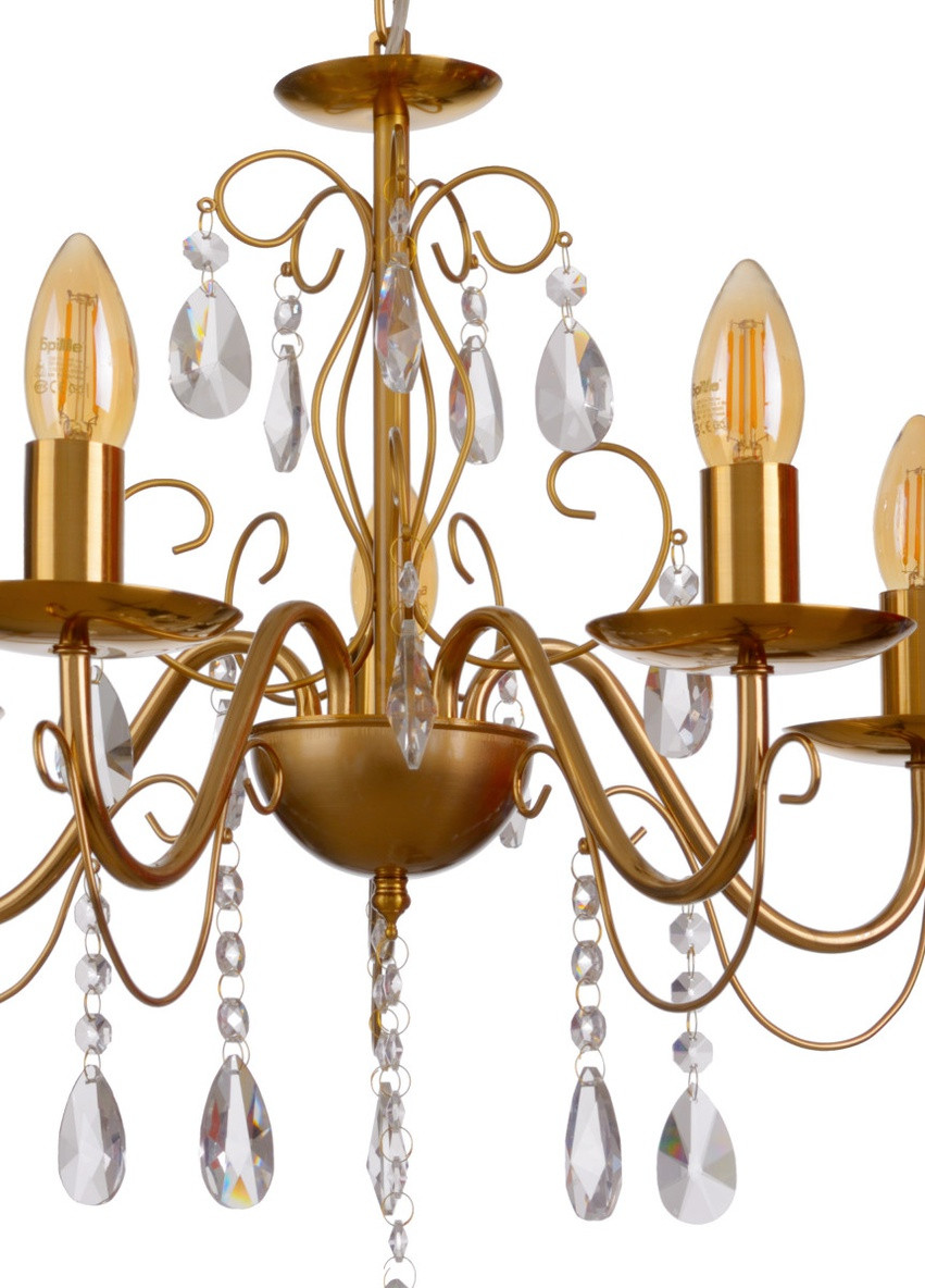 Люстра свічка підвісна на 5 лампочок BCL-734S/5 E14 AB Brille (242035840)