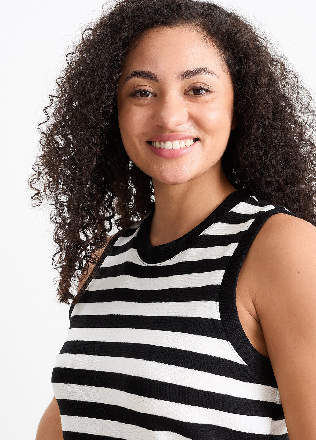 Чорно-білий кежуал сукня сукня-майка C&A в смужку