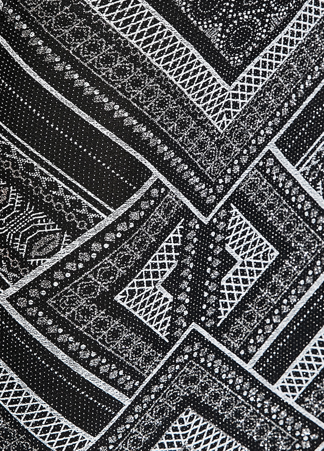 Черная кэжуал с орнаментом юбка KOTON с высокой талией