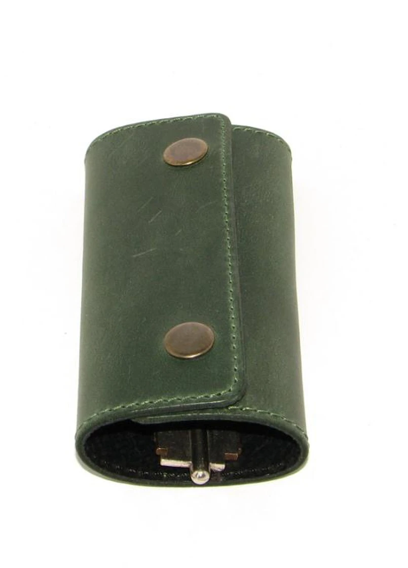 Подарочный набор №11 (ключница + обложка на права, ID паспорт) зеленый DNK Leather (253933678)