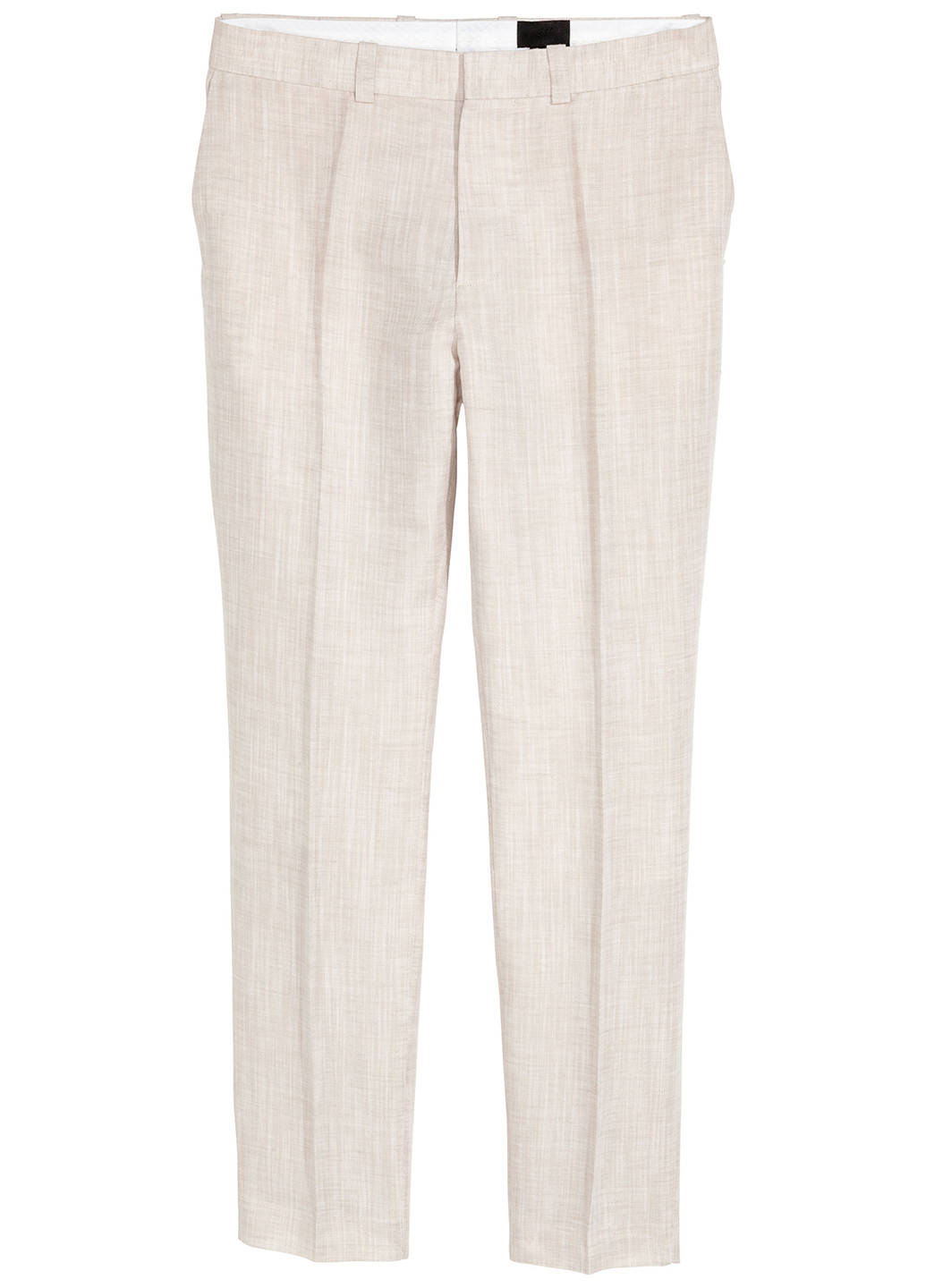 Светло-бежевые классические демисезонные зауженные брюки H&M