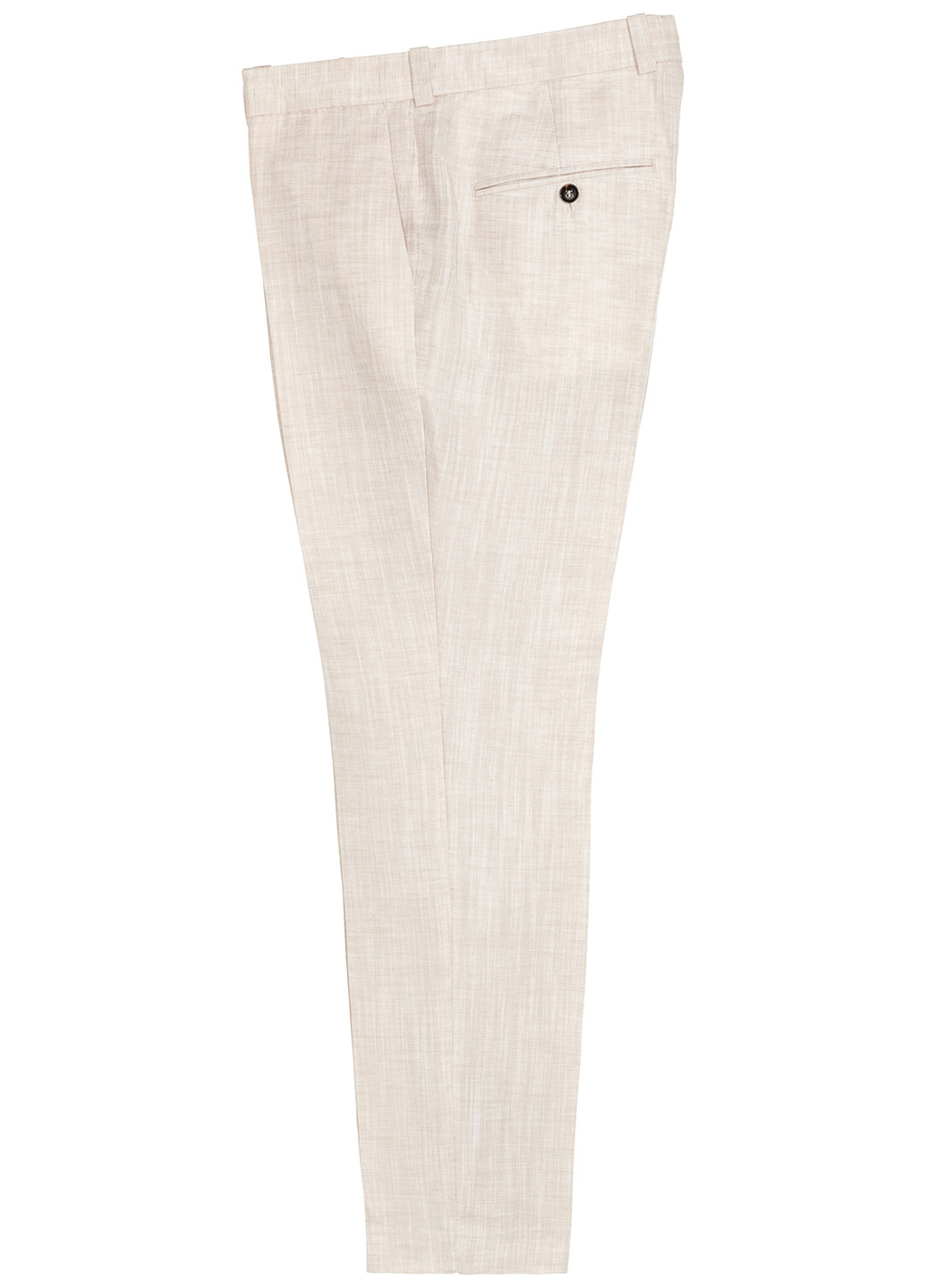 Светло-бежевые классические демисезонные зауженные брюки H&M
