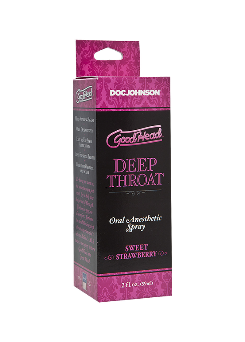 Спрей для минета GoodHead DeepThroat Spray – Sweet Strawberry 59 мл для глубокого минета Doc Johnson (251277022)