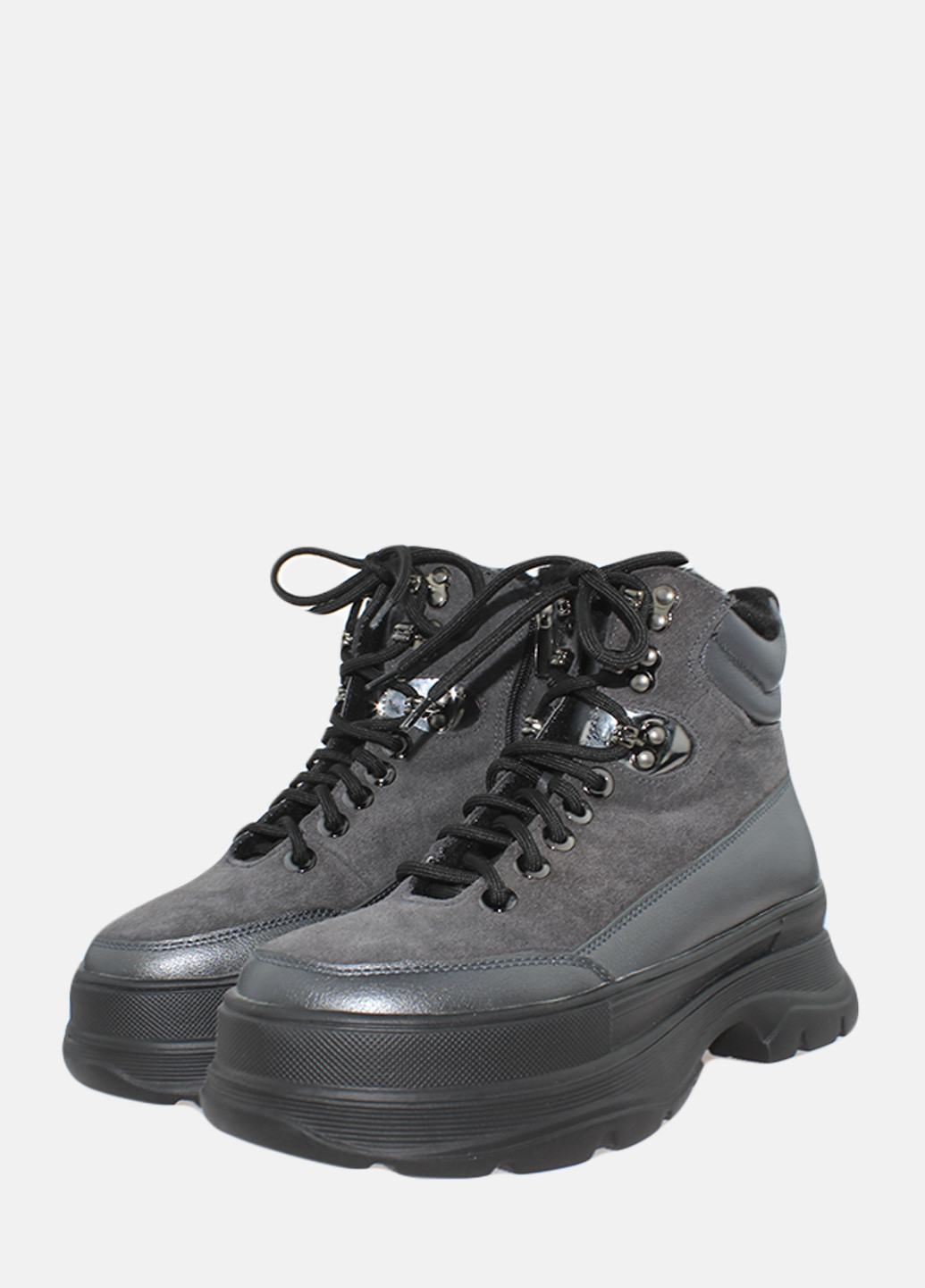 Зимние ботинки re2704 серый El passo из натуральной замши