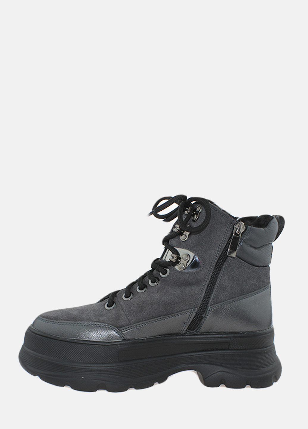 Зимние ботинки re2704 серый El passo из натуральной замши