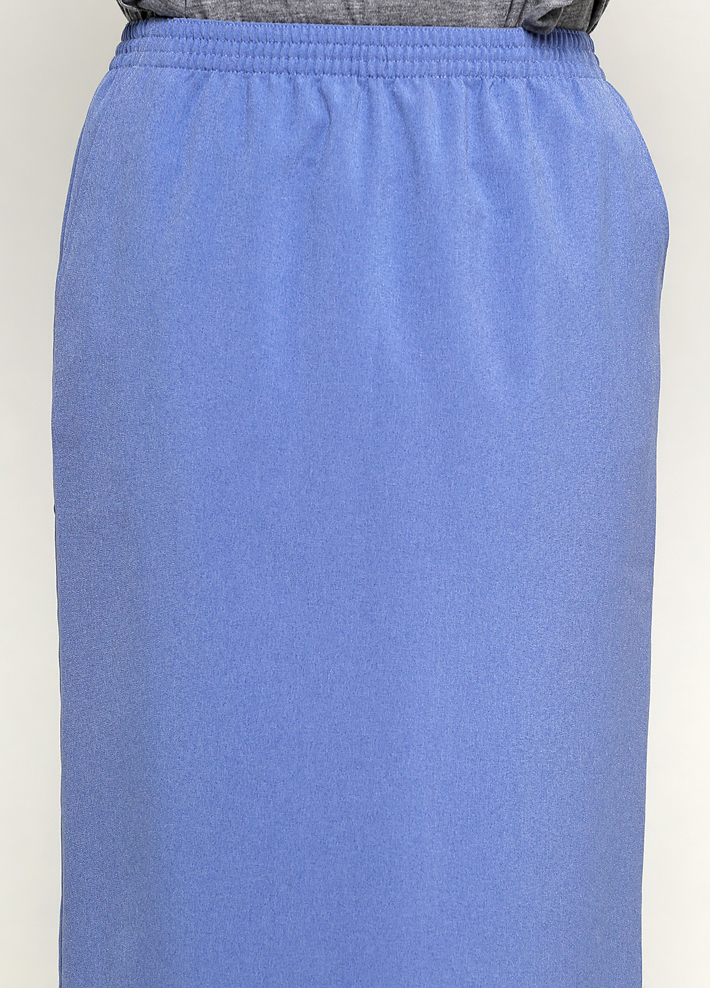 Голубая кэжуал однотонная юбка BRANDTEX CLASSIC миди