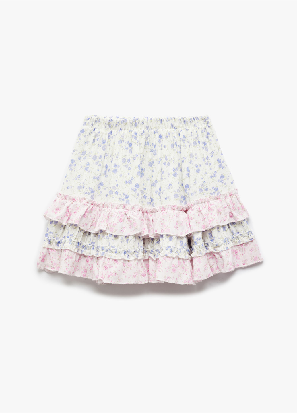 Разноцветная кэжуал цветочной расцветки юбка KOTON клешированная