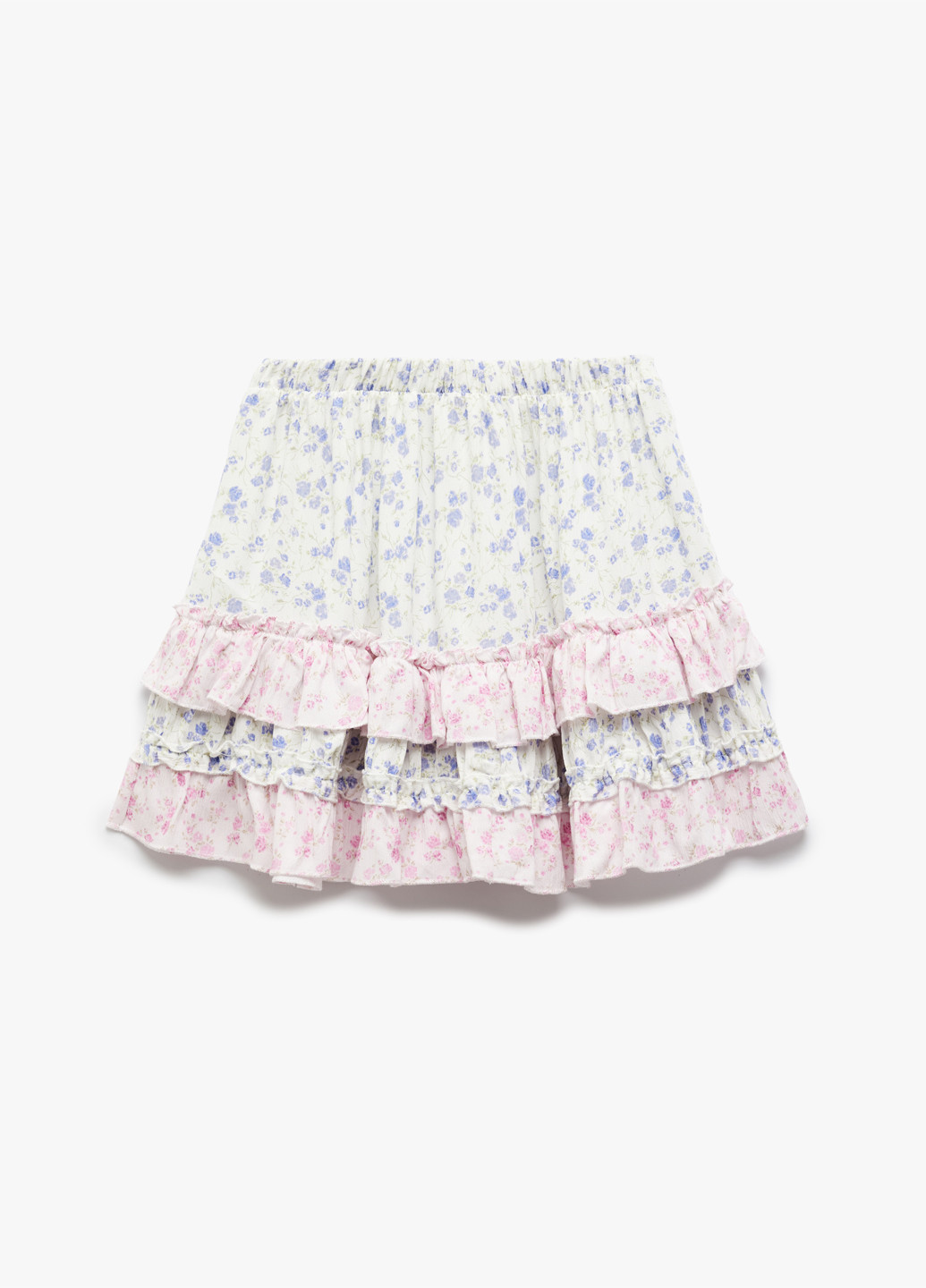 Разноцветная кэжуал цветочной расцветки юбка KOTON клешированная