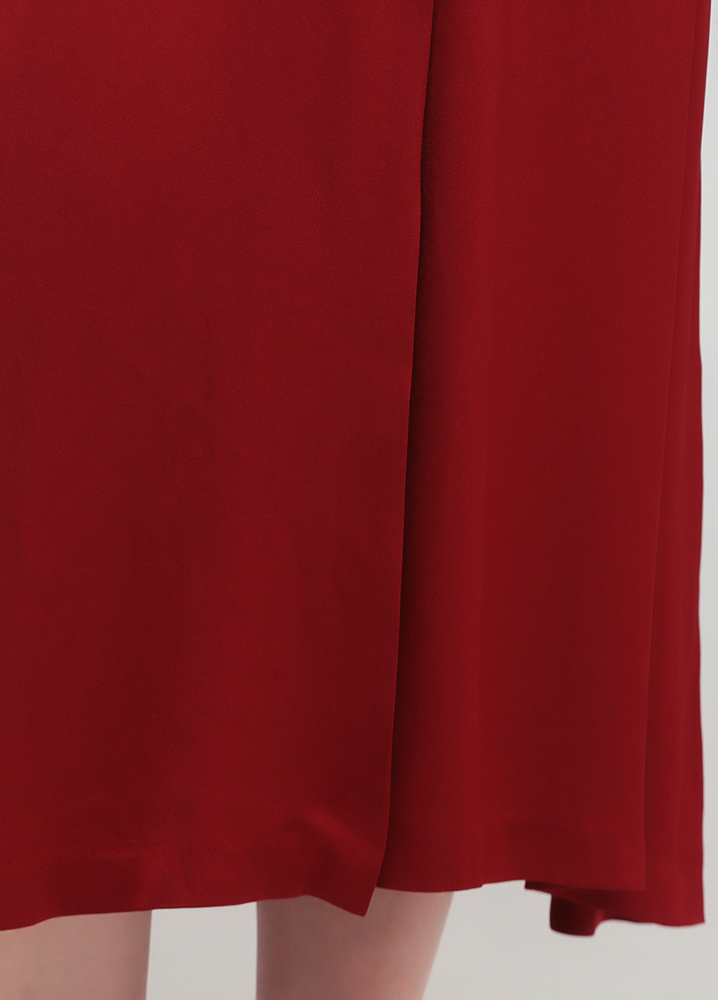 Вишнева ділова сукня кльош Massimo Dutti однотонна